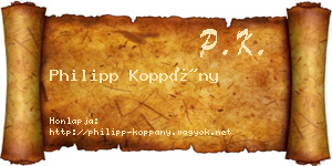 Philipp Koppány névjegykártya